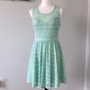 Heart And Soul - Mint Green Lace‎ Overlay Dress